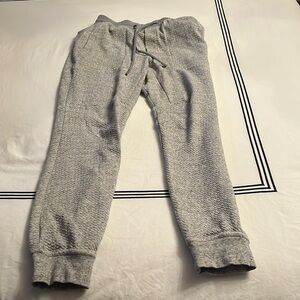 Lululemon grey at ease pants; men’s extra small